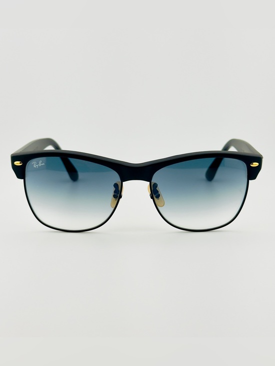 Ray-Ban ClubMaster Oversized Sunglasses RB4175 Matte Black Frame Light Gray Lens main image 11